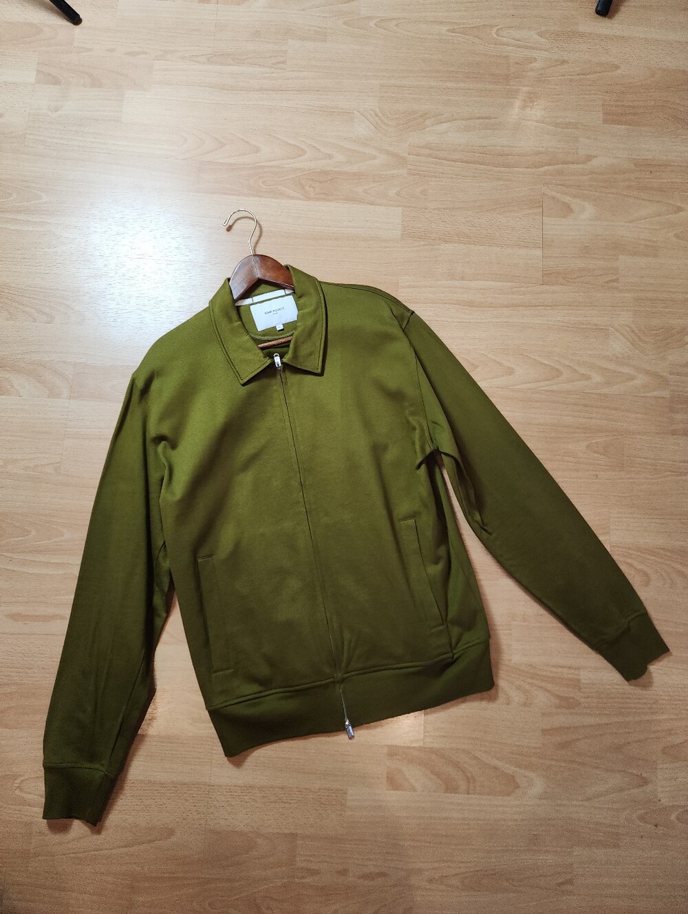 Norse Projects Andreas Track Jacket Zip Up Sweatshirt Olive Green 100% Cotton XL - Picture 11 of 16